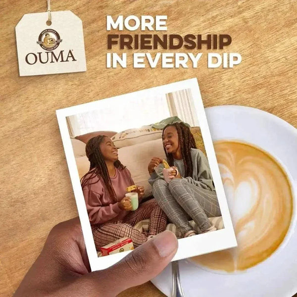 Ouma Rusks Buttermilk Sliced 450g pack showcasing traditional South African baked treat ideal for tea or coffee dipping