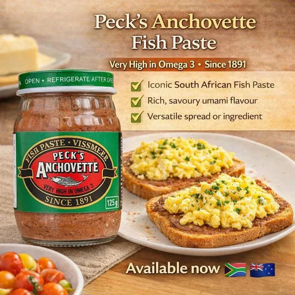 Peck’s Anchovette Fish Paste 125g jar packaging