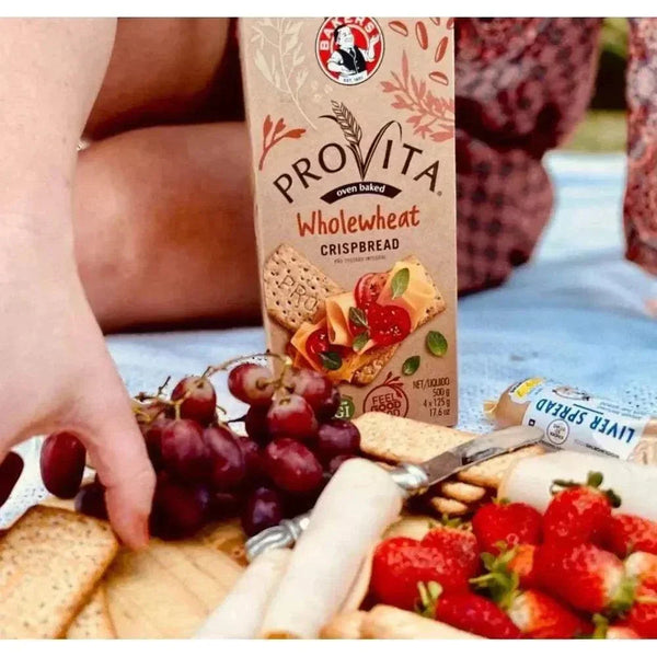 Bakers Provita Crispbread wholewheat 500g package rich in fiber low GI healthy snack