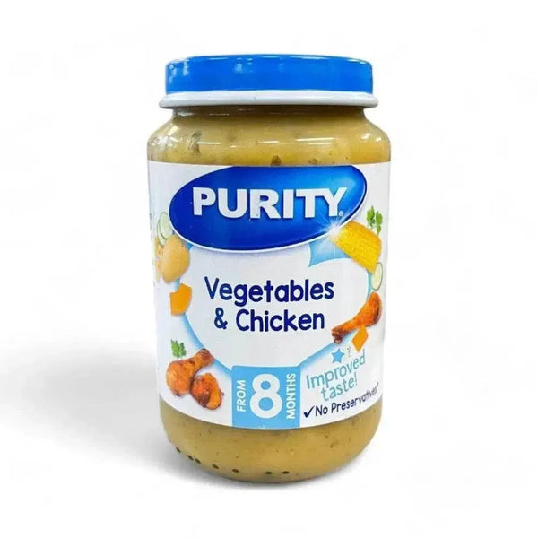 Purity Puree Jar Vegetables & Chicken 200ml baby food with natural ingredients and no preservatives