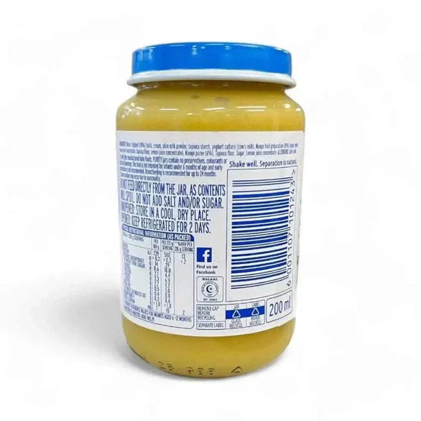 Purity Puree Jar Yogurt with real mango pieces for babies 200ml