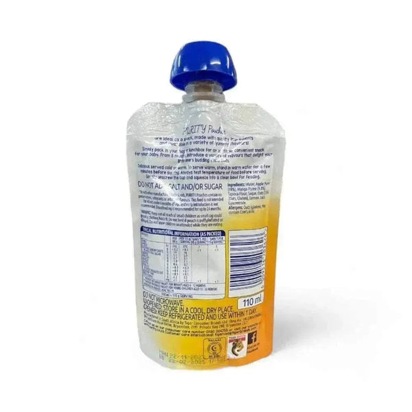 Purity Sachet Brekkie Apple Mango & Oats 110ml baby snack pouch