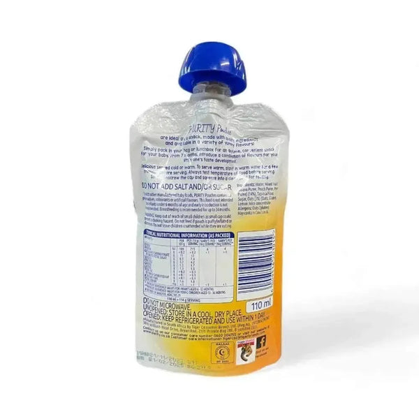 Purity Sachet Brekkie Mixed Fruit & Oats 110ml baby snack pouch