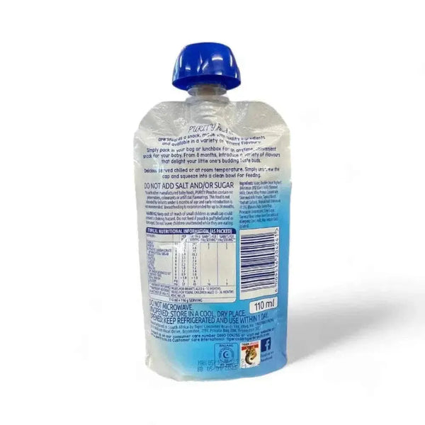 Purity Sachet Yogi 110ml tropical fruit yogurt pouch for babies from 8 months
