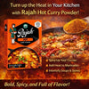 Rajah Curry Powder Hot 100g pack with turmeric, coriander, and cumin for authentic spicy Indian flavor
