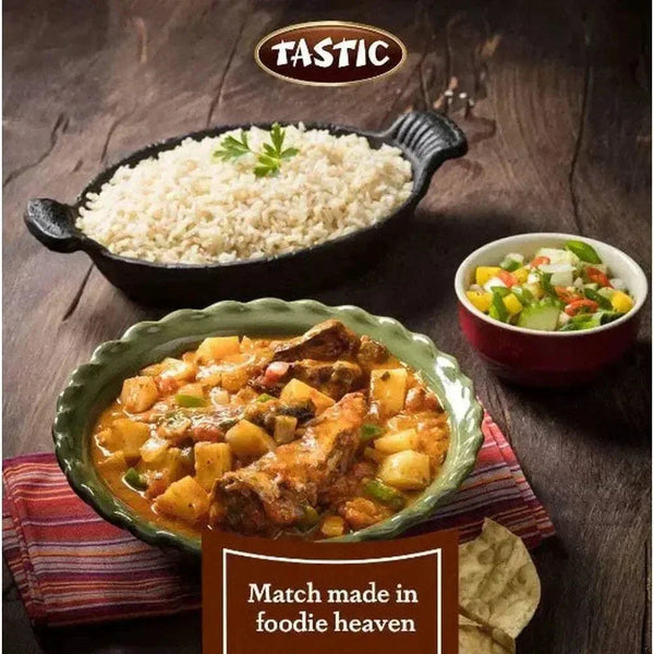 Tastic Long Grain Parboiled Rice 2kg package showing fluffy, nutritious white grains perfect for cooking