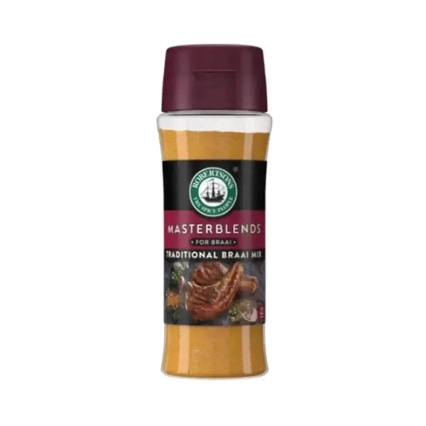 Robertsons Masterblend Traditional Braai Mix 200ml spice bottle for grilling