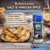 Robertsons Salt & Vinegar spice 103g shaker bottle with bold tangy seasoning for chips and meals