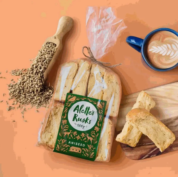 Alette's Rusks Aniseed Mosbolletjie sourdough 500g resealable bag South African crunchy rusks