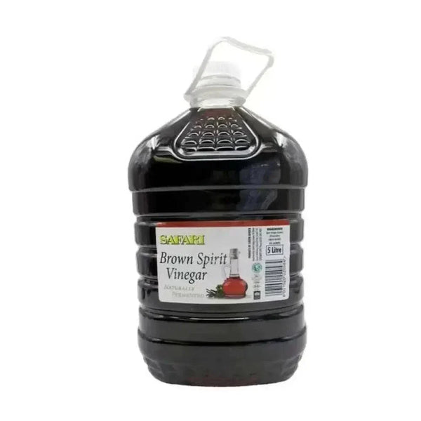 5L bottle of Safari Brown Vinegar for cooking and salads