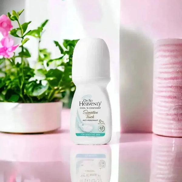 Oh So Heavenly Sensitive Touch 50ml roll-on deodorant for sensitive skin, 48-hour protection, vegan and cruelty-free