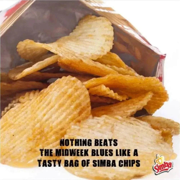 Simba Chips Creamy Cheddar 120g bag of cheesy potato chips snack