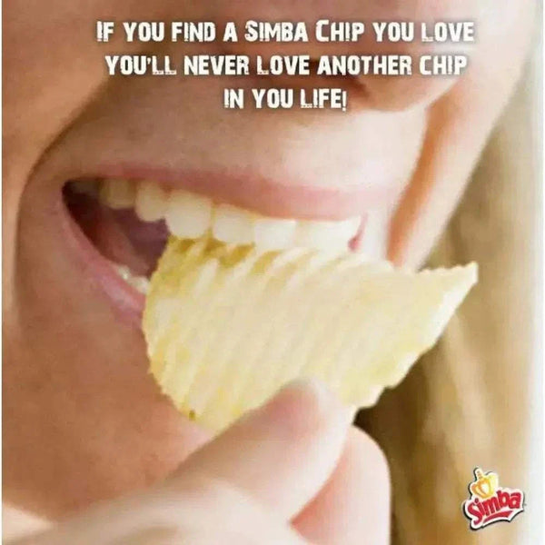Simba Chips Creamy Cheddar 120g bag of cheesy flavored potato chips snack
