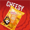 Simba Chips Creamy Cheddar 120g bag with cheesy potato chips inside