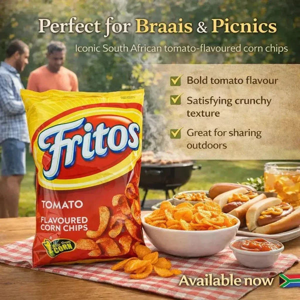 Simba Fritos Tomato 120g South African tomato-flavored crunchy corn chips snack