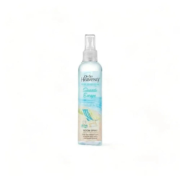 Oh So Heavenly Home Sweet Home Seaside Escape room spray bottle on white background