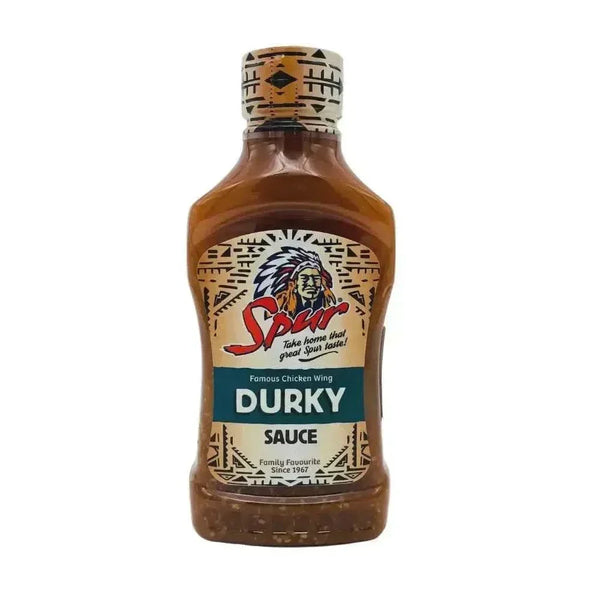 500ml bottle of Spur Durky Sauce with savory tangy flavor for burgers and fries