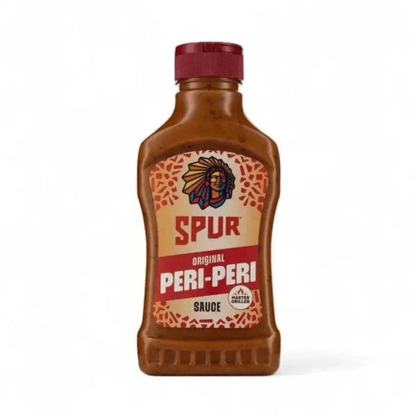 400ml bottle of Spur Sauce Original Peri-Peri with bold spicy flavor for grilling and marinating.