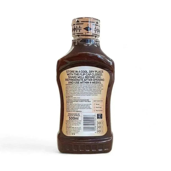 SPUR Steakhouse BBQ sauce 500ml bottle for gourmet steak braai without added MSG