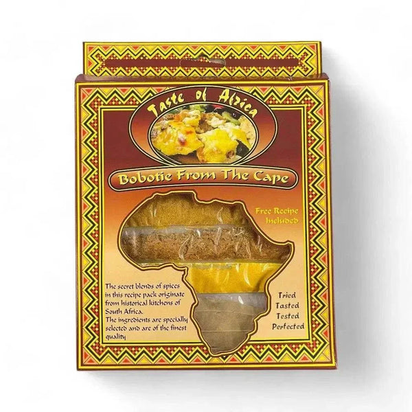 Taste of Africa Bobotie From The Cape 60g spice mix packaging