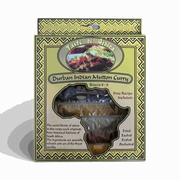 Taste of Africa Durban Indian Mutton Curry 60g package with spices and curry bowl