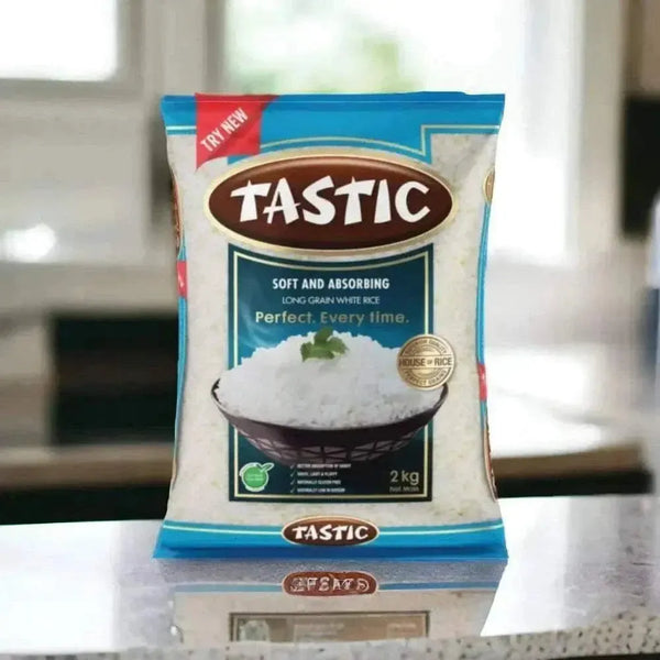 Tastic Soft & Absorbing Long Grain White Rice 2kg pack for fluffy, flavorful meals