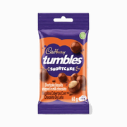 Cadbury Tumbles Shortcake 60g milk chocolate snack bar packaging