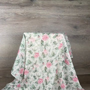 Scarf - White with Pink Roses - Something From Home - South African Shop