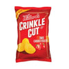 Willards Crinkle Cut Tomato Chips 120g pack with thick, tangy, crunchy South African flavor