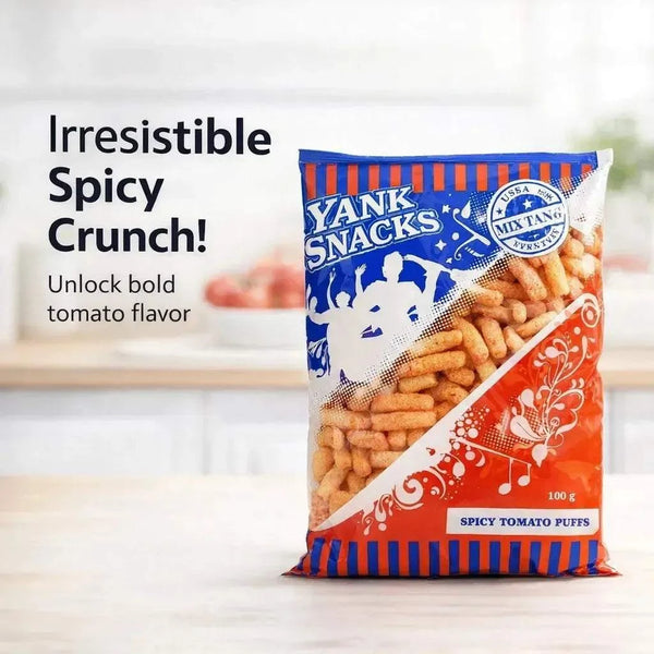Yank Snacks Maize Puffs Spicy Tomato - 100g Facebook Ad