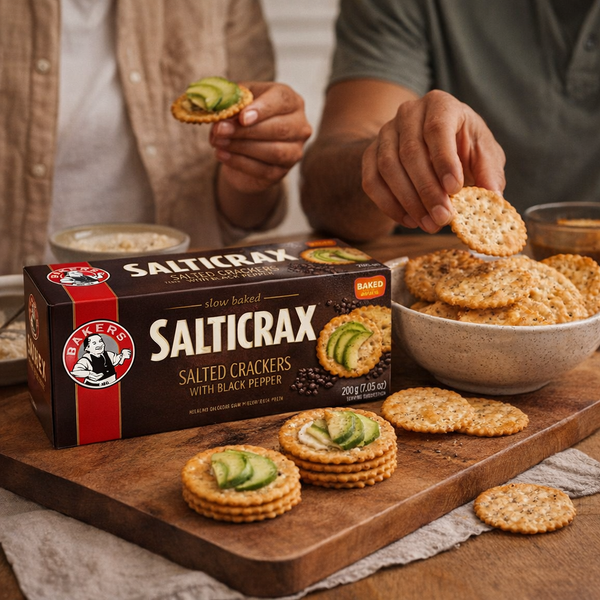 Bakers Salticrax Black Pepper Crackers - 200g Facebook Ad