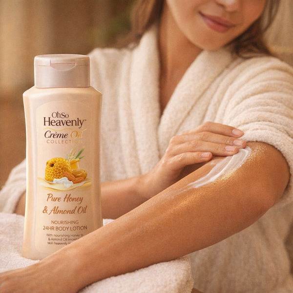 Oh So Heavenly Creme Oil Body Lotion - Pure Honey & Almond Oil (720ml) Facebook Ad